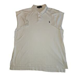 Vintage Polo by Ralph Lauren White Men's Polo Shirt - Size XL
